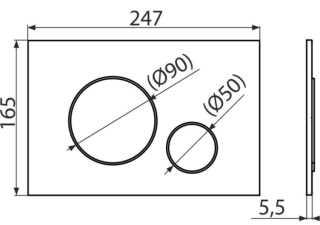 Кнопка управления AlcaPlast черный матовый M678